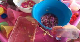 valentines theme toddler messy play